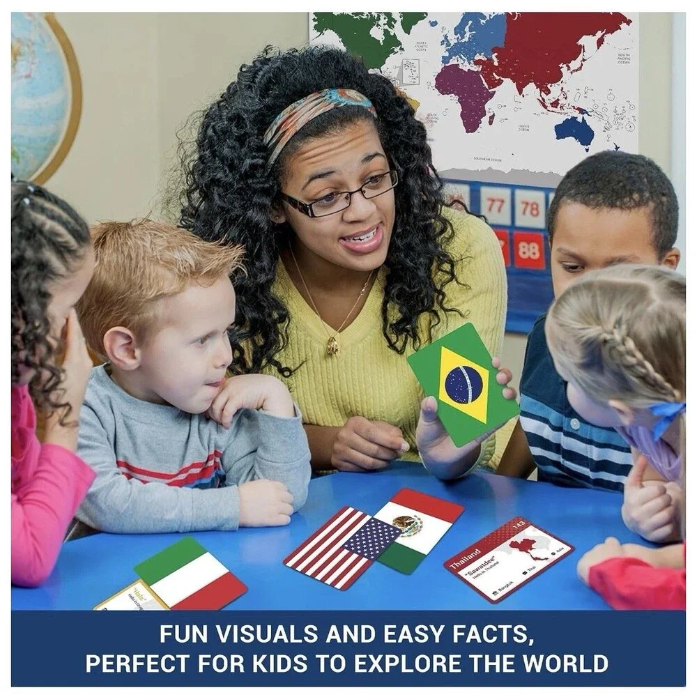 World Flags Flashcards, 245+ Country & Map Geography Game | Educational Games fo